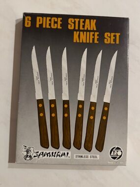 ARO Samurai Steak Knife 6pc Set Made in Japan